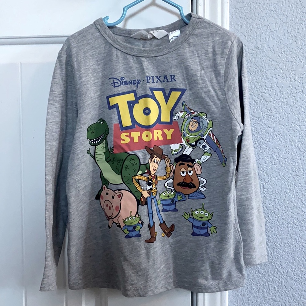 🛍4Y-6Y Gray Disney Toy Story Long Sleeve Top